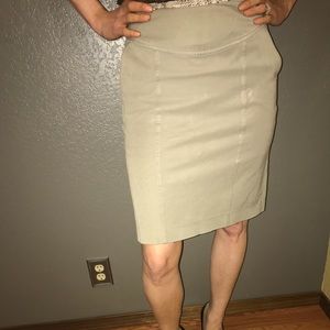Banana Republic Tan Stretch Pencil Skirt